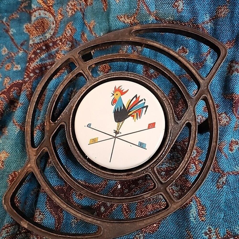 VTG Williamsburg electric food warmer trivet Ceramic Rooster No Cord Not Tested